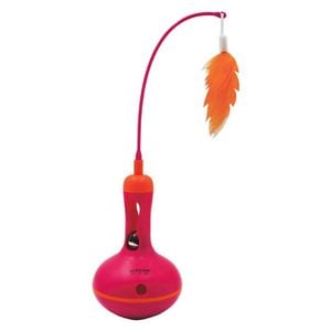 Scream Vase Tumbler Treat Toy Dispenser Pink And Orange