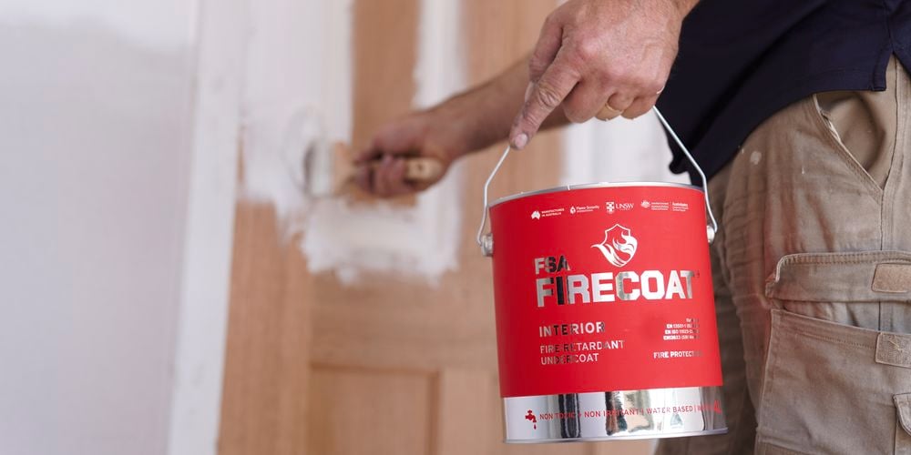 FIRECOAT interior paint is easy to apply with brushes, roller or spray.