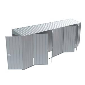 Build-a-Shed 0.8 x 5.2 x 2.0m Zinc Tunnel Shed Tunnel Hinged Door Plus Double Hinged Side Doors
