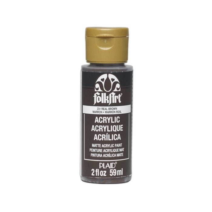Folkart Premium Acrylic Paint 59ml Real Brown