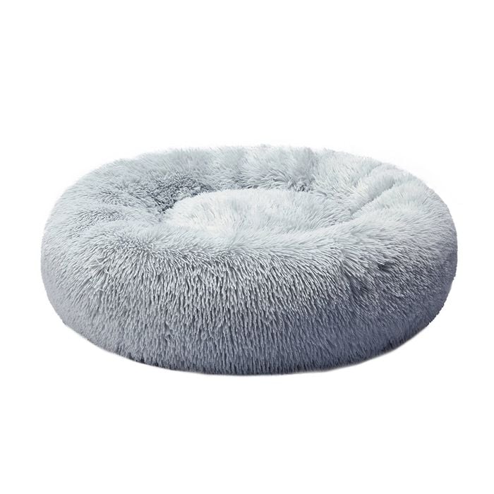 Pawz Round Pet Calming Bed Plush 60CM Grey