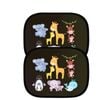 NNEOBA 2Pcs Cartoon Car Side Window Sunshade Electrostatic Adsorption Black