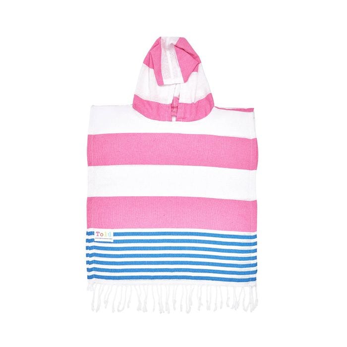 Pink and Blue Kids Hooded Beach Towel -  0-12 months old baby
