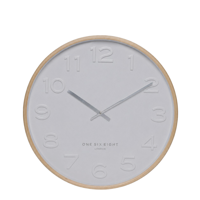One Six Eight London Bella White 41cm Silent Wall Clock