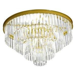 Eli & Co. Lighting Brionne Crystal Tiered Flush Mount Chandelier 80cm Ceiling Light - Gold