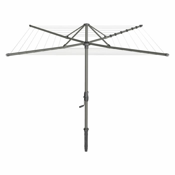 Hills 45m Medium Rotary Clothesline - Woodland Grey