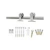Rolltrak Stainless Steel Barn Door Round Top Mount Track Set