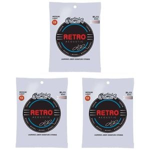 3PK Martin Guitar MMLJ13 Retro 6 Strings LJ Monel WD Medium Light Gauge
