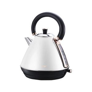 Pronti 1.7L Rose Trim Collection Kettle Stainless Steel White