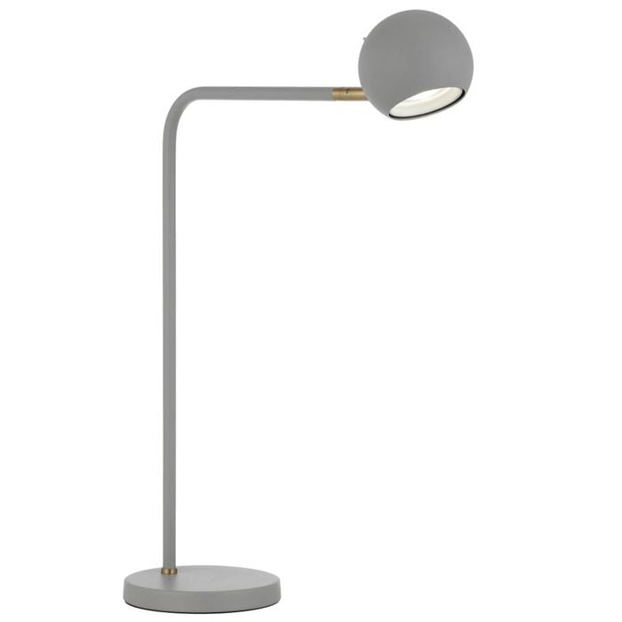 Telbix Jeremy Contemporary Table Desk Lamp Light Metal Grey Antique Brass Sand