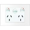 HPM VIVO Double Powerpoint With Extra Switch - White