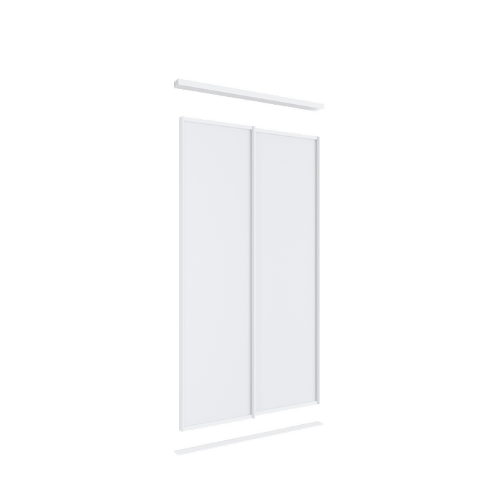 Lugna 2100 x 1200mm Melamine Wardrobe Double Sliding Doors