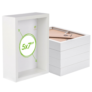 Nicola Spring 3d Deep Box Photo Frames - 5 X 7" - Pack Of 5