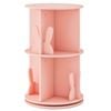 Costway 2-tier Kid 360° Rotating Bookshelf W/bunny Bookends Book Stand