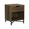 Design Square Addi Wooden Nightstand Bedside Table W/ 1-Drawer - Walnut