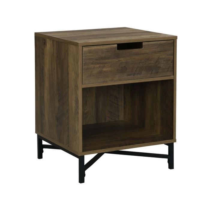Design Square Addi Wooden Nightstand Bedside Table W/ 1-Drawer - Walnut