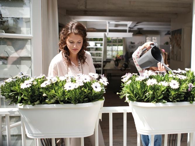 Outdoor pot Corsica Flower Bridge 60cm White 0270578