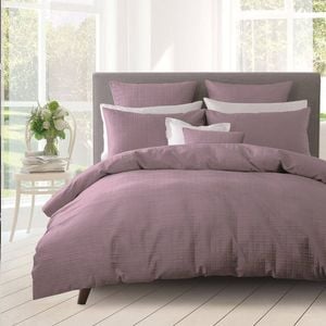 Georges Fine Linens Aurora Mauve Lightly Quilted Quilt Cover Set - Queen