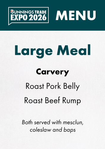 Auckland Trade Expo - Menu