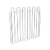 ProtectorAl 0800 - 1200 x 1200 mm Pearl White Aluminium Pool Gate Loop Top