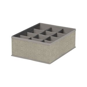 Flexi Storage Wardrobe 260 x 100 x 195mm Ash 12 Compartment Drawer Organiser