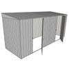 Build-a-Shed 1.5 x 4.5 x 2m Dual Single Hinged Side Door Skillion Shed - Zinc