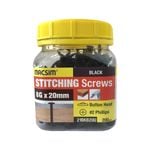 Macsim 8G x20mm Black Stitching Screws - 200 Pack 