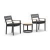 Capri Patio Balcony Set Side Table Charcoal & Denim Grey Cushions