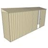 Build-a-Shed 0.8 x 4.5 x 2m Skillion Single Sliding Side Door Shed - Cream