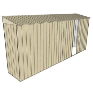 Build-a-Shed 0.8 x 4.5 x 2m Skillion Single Sliding Side Door Shed - Cream