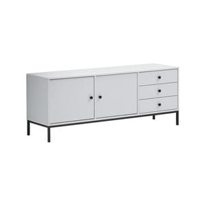 Julian Entertainment Unit TV Unit Modern TV Stand 150cm 2 Doors 3 Drawers White