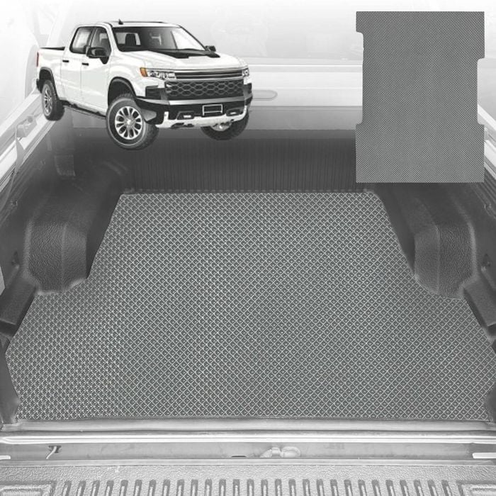 6D Diamond Ute Tub Mat for Chevrolet Silverado (GMT T1XX) 2019-Current 6ft 10in Bed Length - Grey