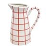 J.Elliot Home Fenton Check Pitcher Vase 17.5x12.5x21.5cm Bubblegum