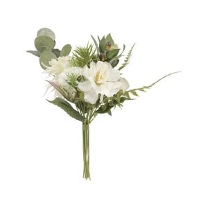 45cm Mixed Leaf Bouqet White Artificial Flower