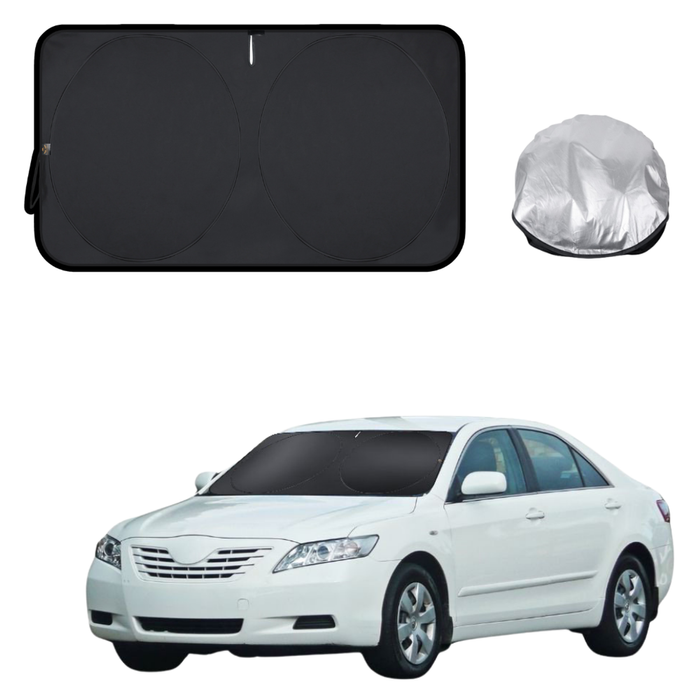 Front Windscreen Sun Shade for Toyota Camry 2006 - 2011 (XV40) - Standard 150 x 85 cm - Black