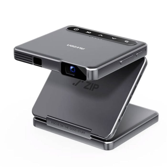 Aurzen ZIP Tri-Fold Truly Portable Mini Projector - Dark Grey
