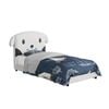 Toby Dog King Single Bed Frame - Bone Ivory