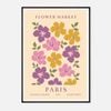 Galrie Vintage Floral Art Print from Paris Flower Market Botanical Archive No.6 Decor, Black Frame, 70 x 100cm (28 x 40inch)