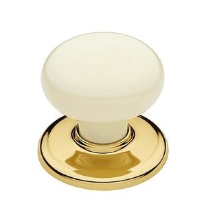 Gainsborough Classic Series Warm White Bright Goldtone Wardrobe Knobset