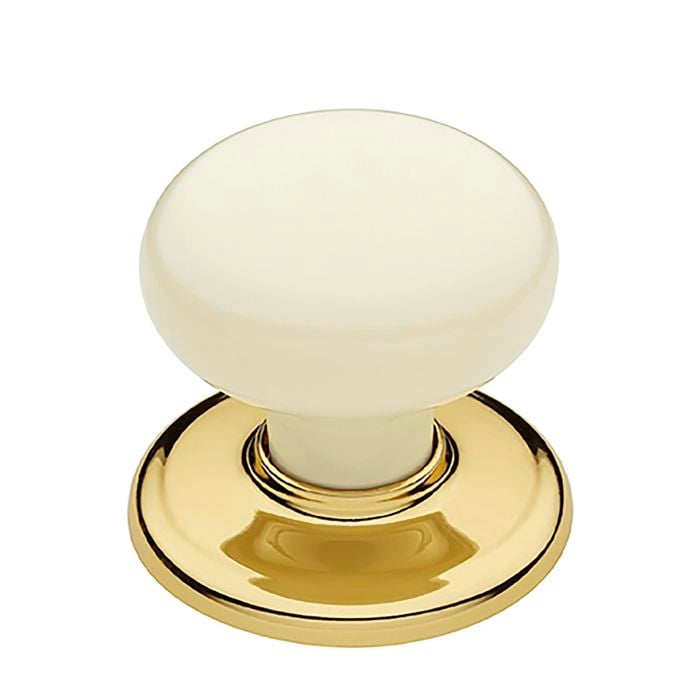 Gainsborough Classic Series Warm White Bright Goldtone Wardrobe Knobset