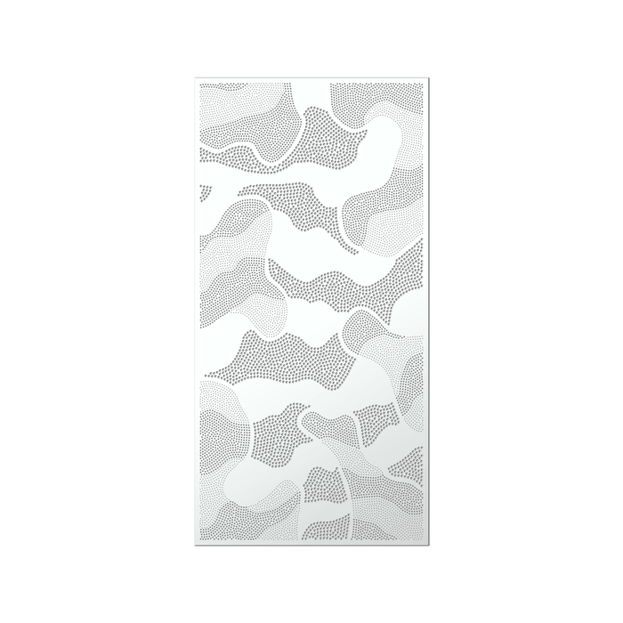 Walpix 1800 x 900 x 3mm White Satin Flat Profile Gold Country Perforated Aluminium Decorative Screen