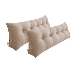 SOGA 2x 150cm Beige Wedge Pillows