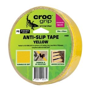 Croc Grip 25m x 50mm Yellow Anti-Slip Tape