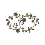 Willow & Silk Large Round Floral Bird Indoor Wall Art
