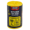 GRUNT 34L Lemon Scented Kitchen Tidy Bags - 50 Pack - 34L