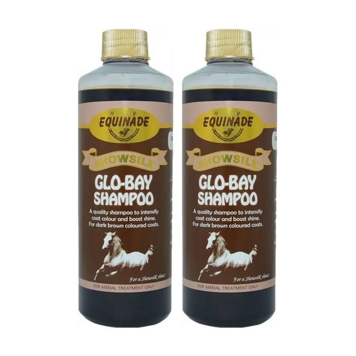 2PK Equinade Showsilk Glo Bay Horse Coat Grooming Care Shampoo 500ml