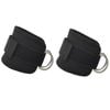 2x Adjustable Ankle Straps For Cable Machines D-rings Gym Cuff Kickbacks Glute Workouts Leg Extensions Straps Hip Black