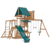 Lifespan Kids Walton Swing Set Cubby Play Centre With 2.2m Green Slide