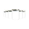 Argon Tableware Glass Storage Jars with Metal Lids - Silicone Seal - 750ml - Pack of 6