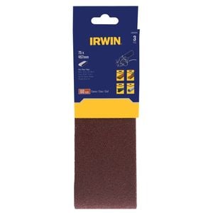 IRWIN 75 x 457mm 60 Grit Sanding Belt - 3 Pack